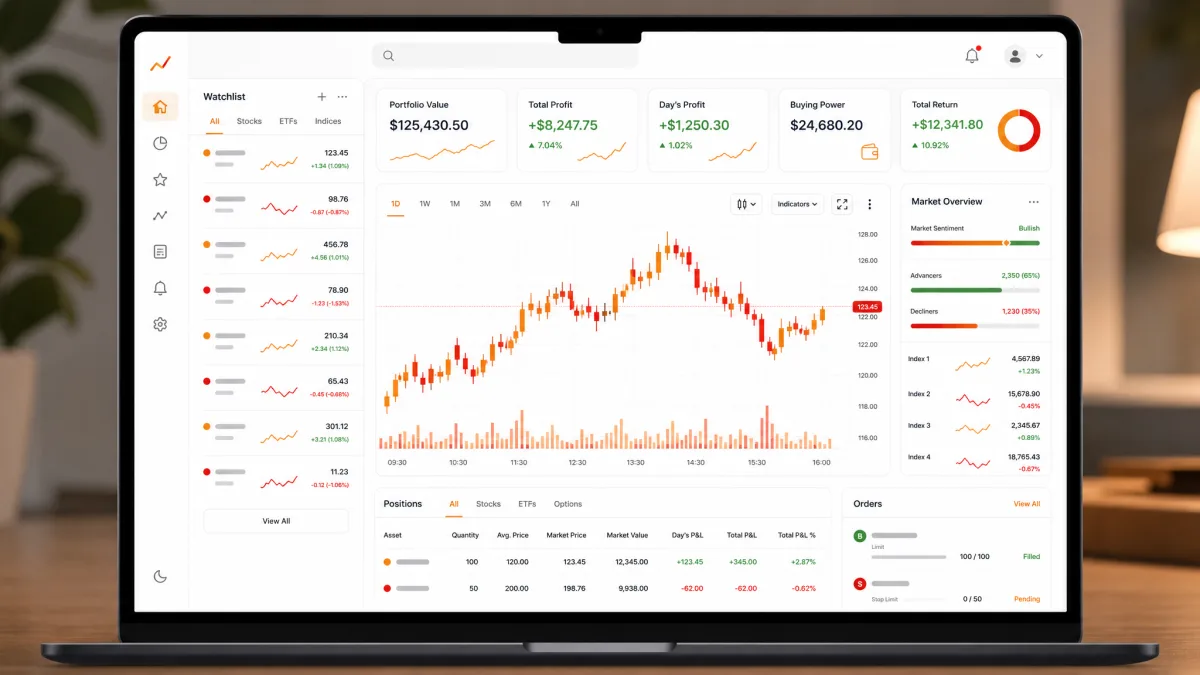 Mercivanta — dashboard della piattaforma di trading